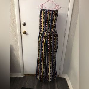 Rainbow Strapless Multicolor Jumpsuit S Dopamine Rainbowcore Boho  Coconut Girl